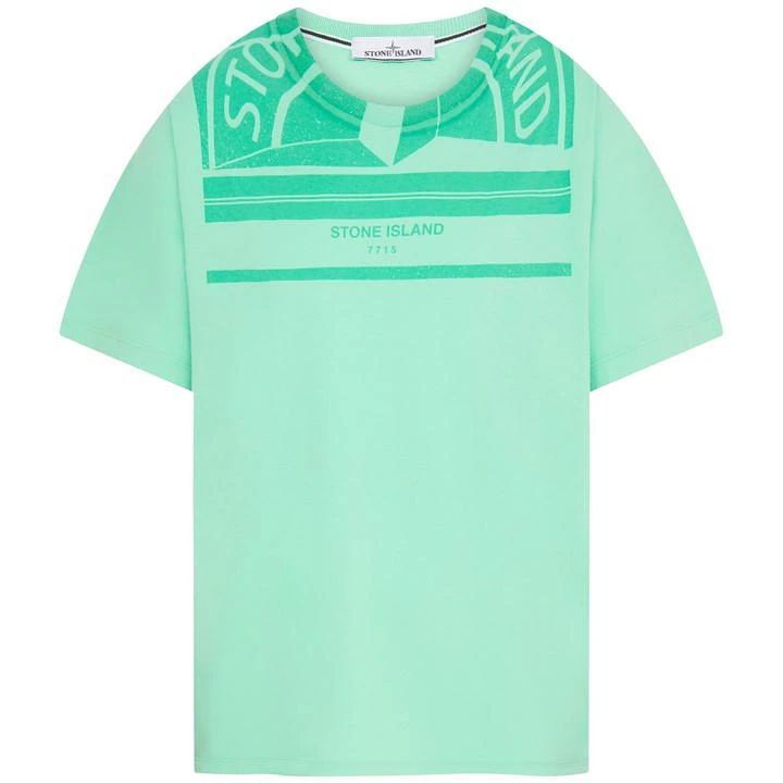 Garment Dyed Mosaic 3 T Shirt - Green