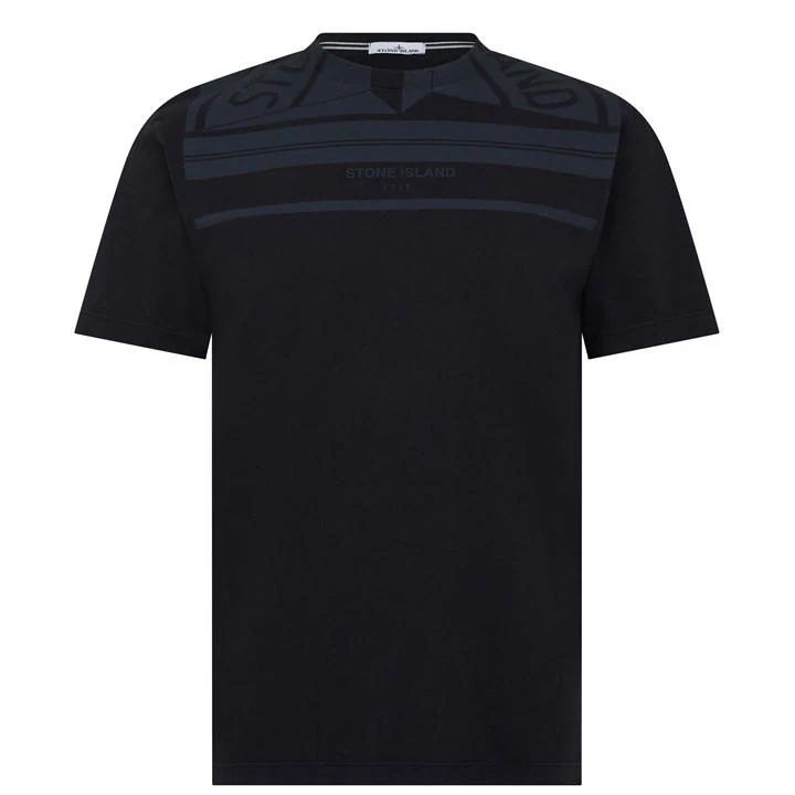 Garment Dyed Mosaic 3 T Shirt - Black