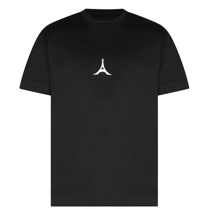 Embroidered Jersey T Shirt - Black