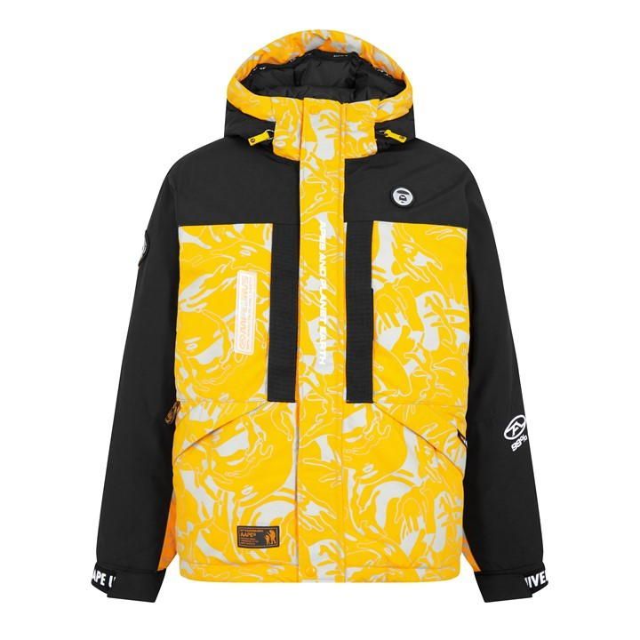 Camouflage Down Parka - Yellow