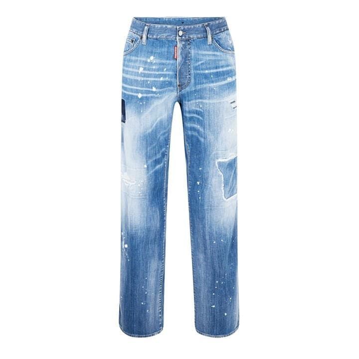 Bleached Wash Roadie Jeans - Blue
