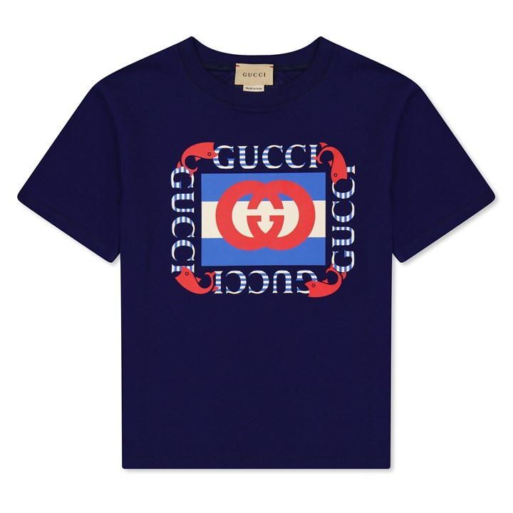 Boy'S Graphic Logo Print T Shirt - Blue