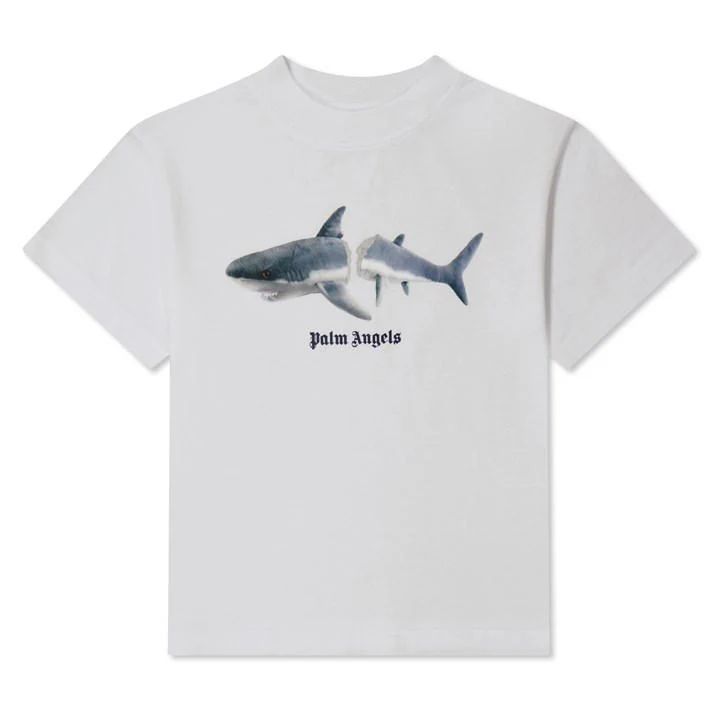 Boy'S Shark t Shirt - White