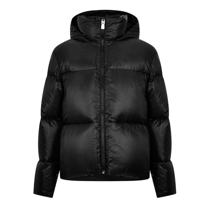 Hooded Puffer Jacket - Black