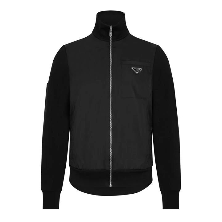 Re-Nylon Jersey Jacket - Black