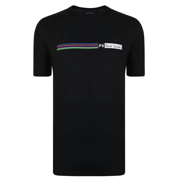 Stripe Logo t Shirt - Black