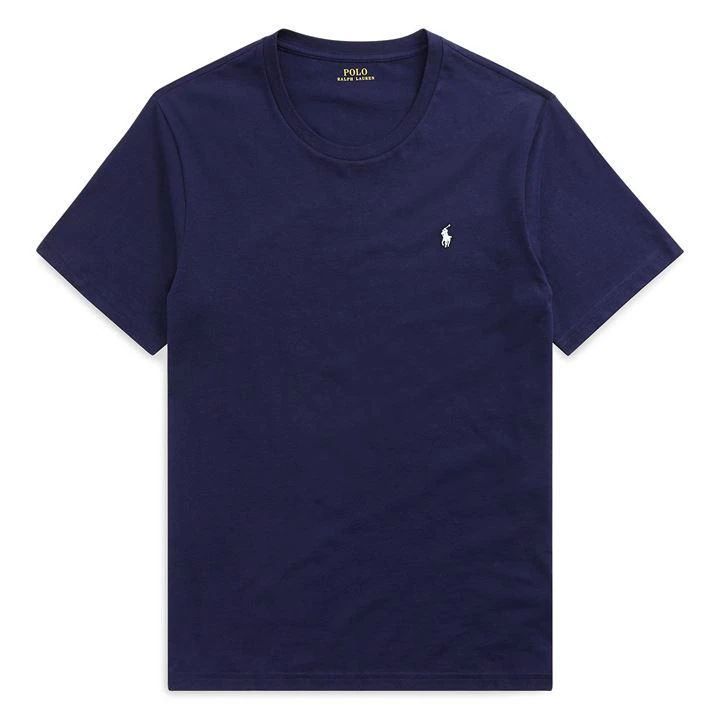 Short Sleeve Crew Neck Jersey T Shirt - Blue