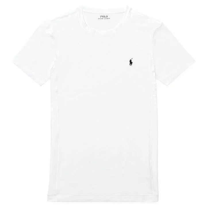 Short Sleeve Crew Neck Jersey T Shirt - White