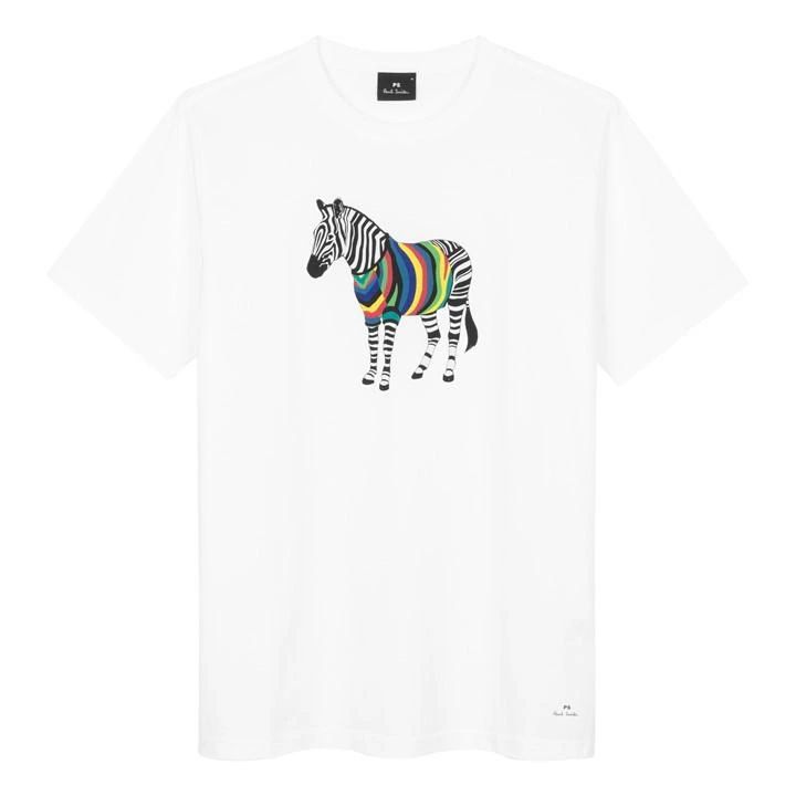 Zebra Print t Shirt - White