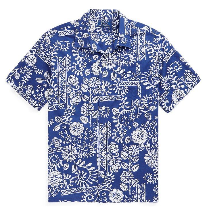 Polo Ralph Lauren Batik Camp Shirt Mens - Blue