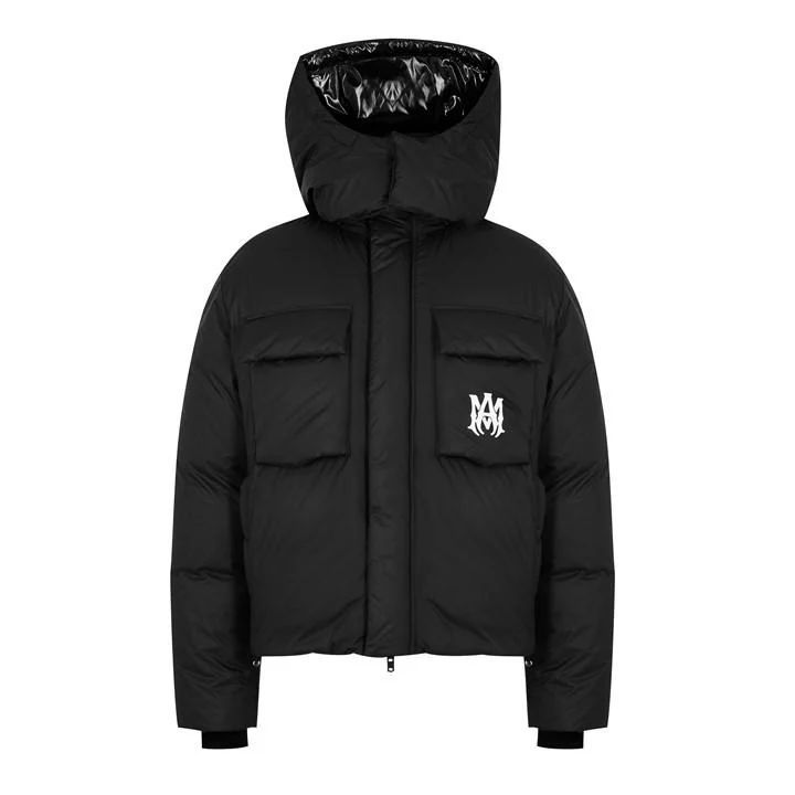 Monogram Puffer Jacket - Black