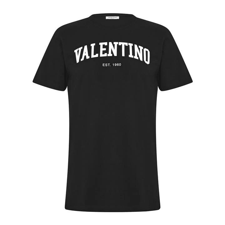 Logo Print T Shirt - Black