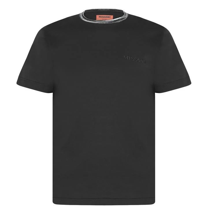 Logo Collar T Shirt - Black
