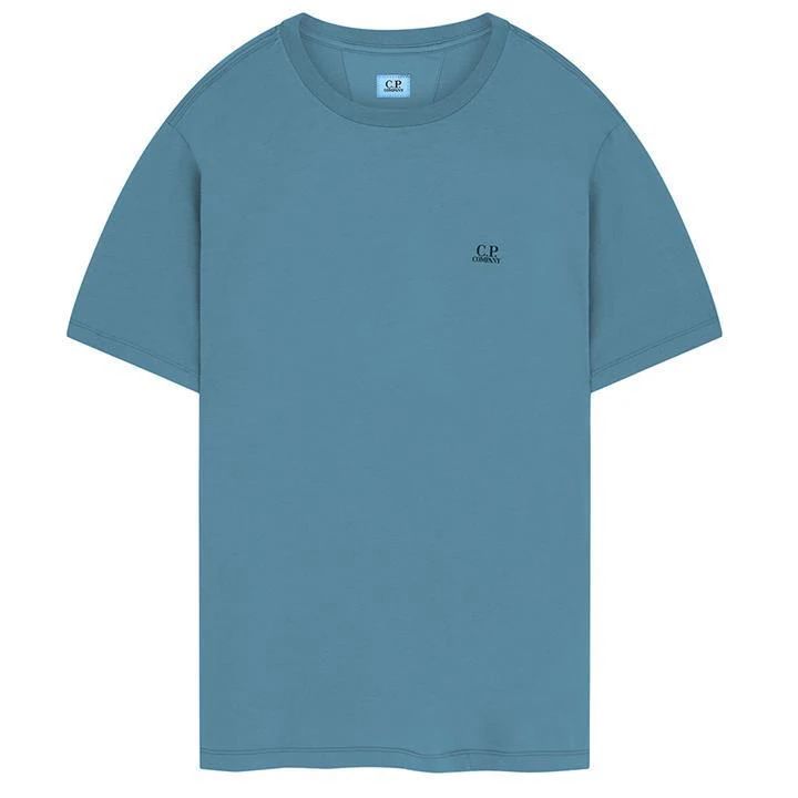 Short Sleeve Basic Logo T Shirt - Blue