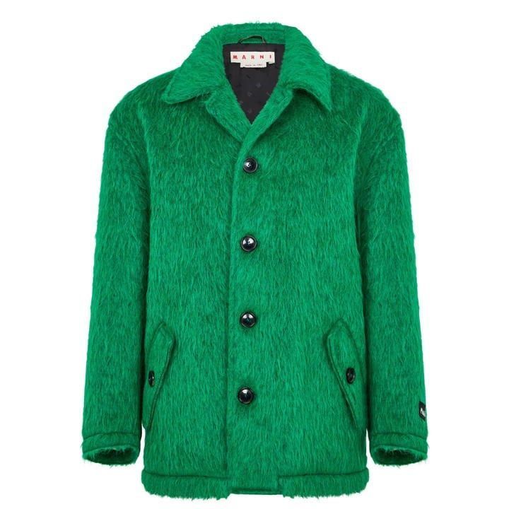 Rayon Caban Coat - Green