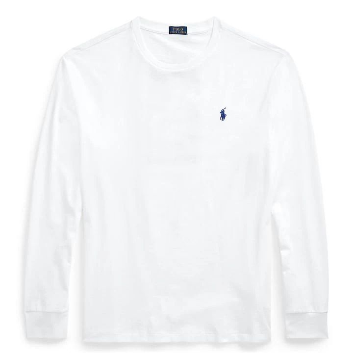 Long Sleeve Back Print T Shirt - White