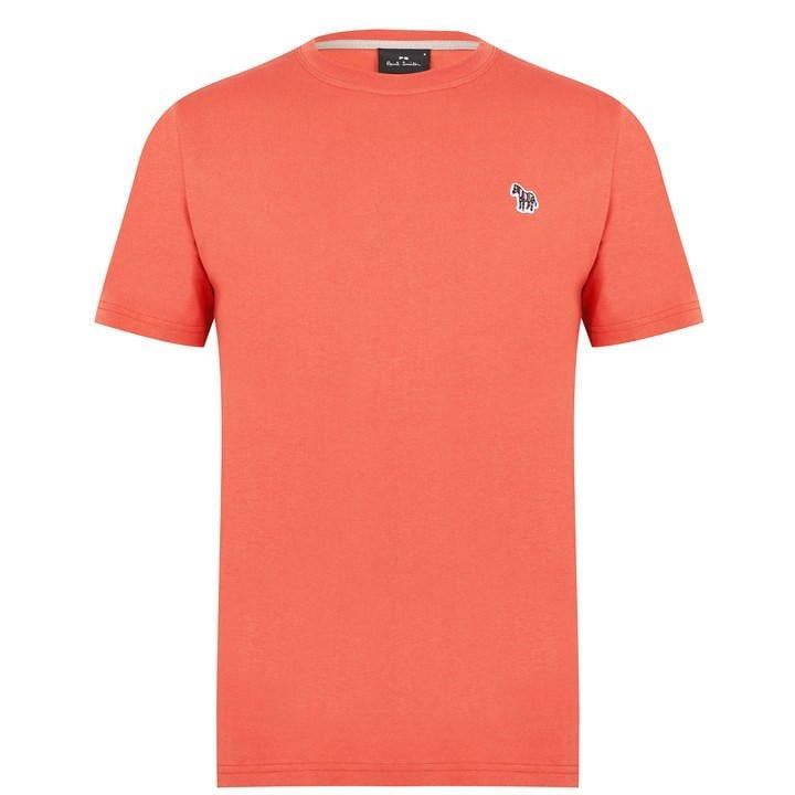 Zebra Crew Neck T-Shirt - Orange
