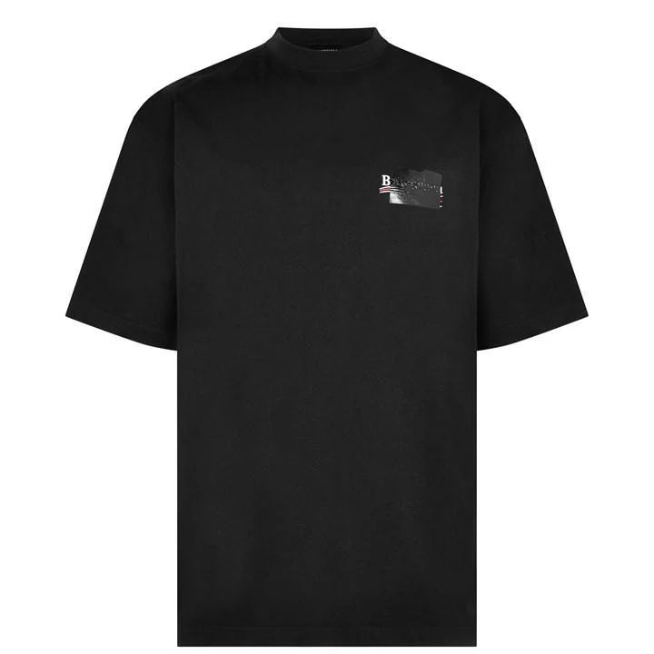 Political Tape T Shirt - Black