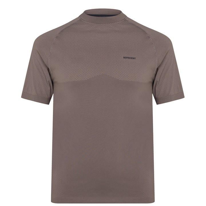 Seamless Short Sleeve T Shirt - Brown
