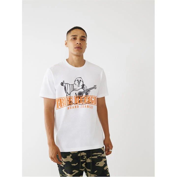 True Religion Bud Stencil T-Shirt Mens - White