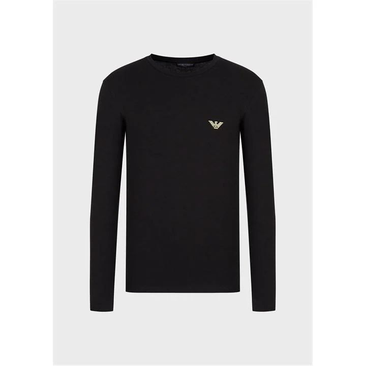 Shiny Eagle Long Sleeve T-shirt - Black