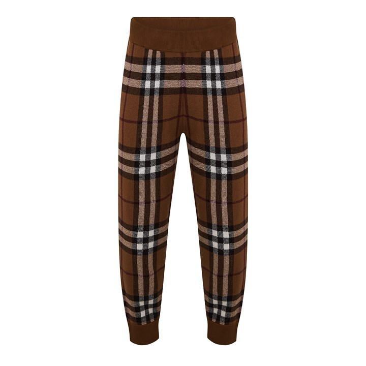 Marley Check Jogging Bottoms - Brown