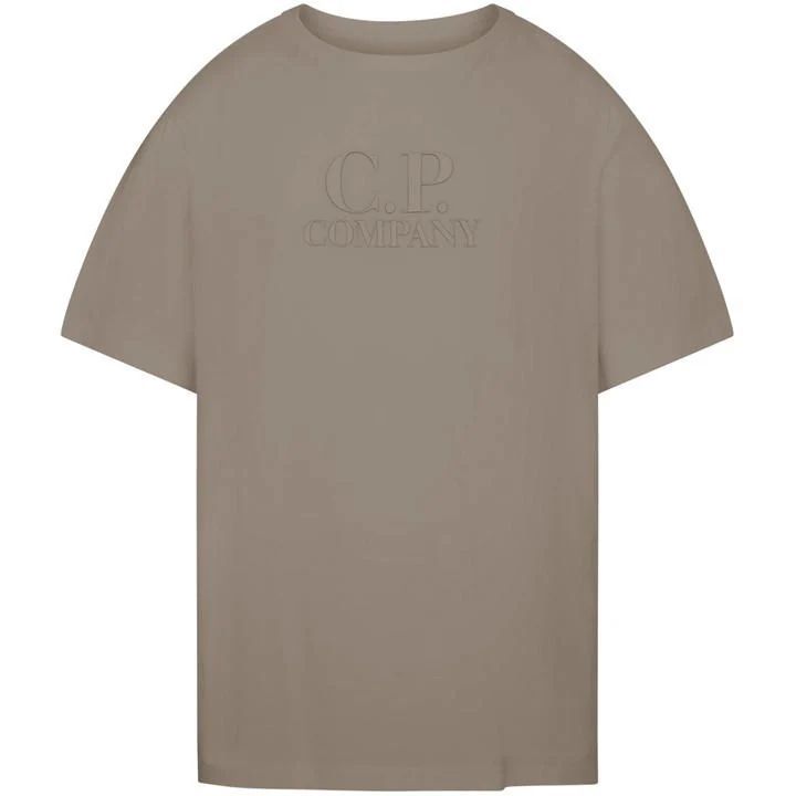 Tonal Logo T Shirt - Beige