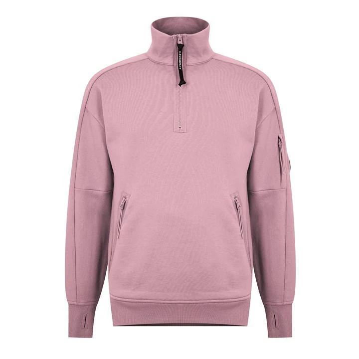Lens Arm Quarter Zip Sweatshirt - Pink