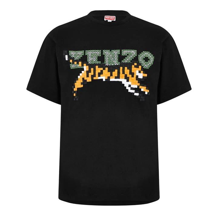 Pixel Tiger T-Shirt - Black