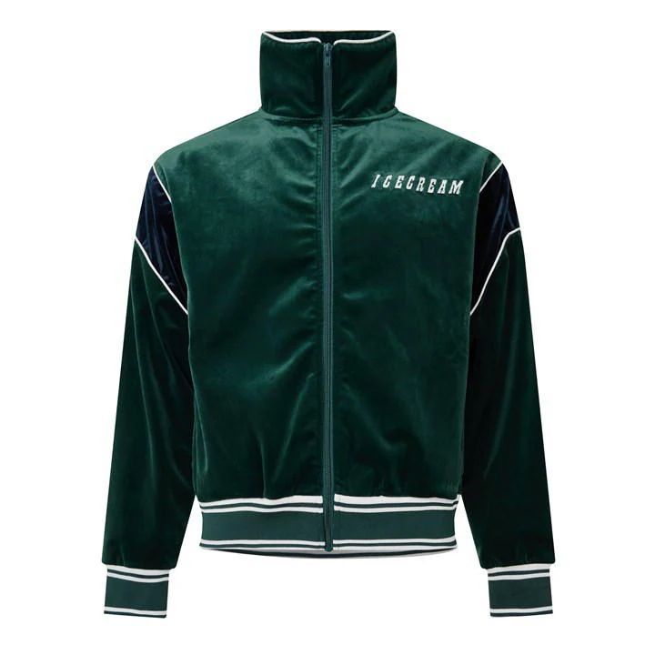 Velour Track Top - Green