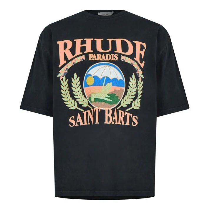 Saint Barts Printed T Shirt - Black