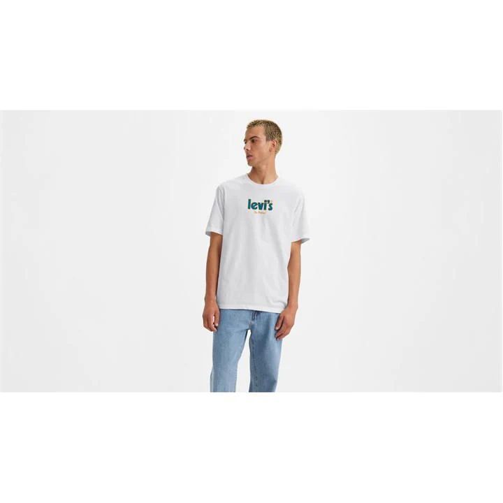 Ss Relaxed Fit Tee Holiday Pos - White