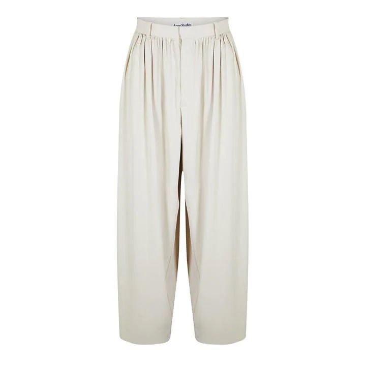 Pleated Trousers - White