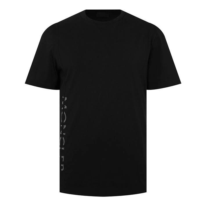 Side Text T Shirt - Black