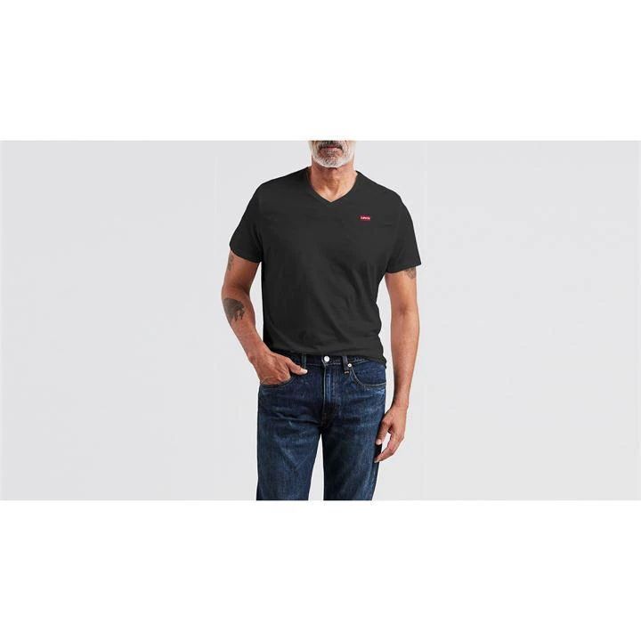 Levis Short Sleeve Organic V Neck T Shirt - Black