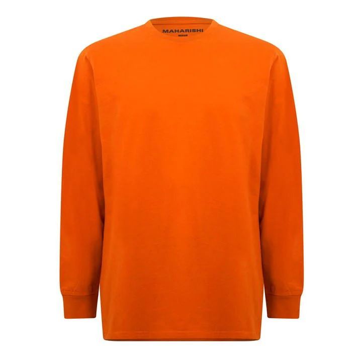 Samurai Vs Dragon Long Sleeve T Shirt - Orange