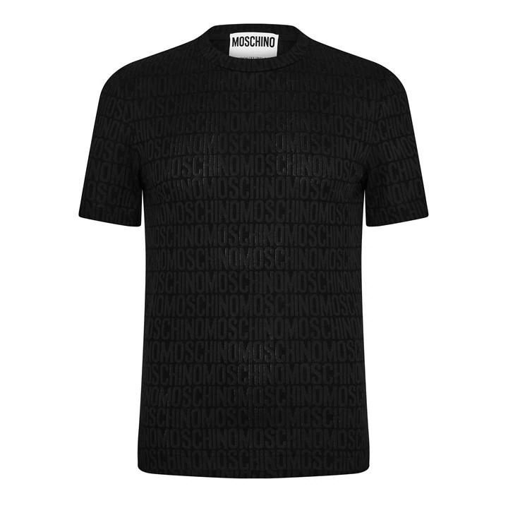 Jacquard Logo T Shirt - Black