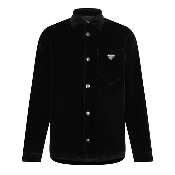 Cotton Velvet Jacket - Black