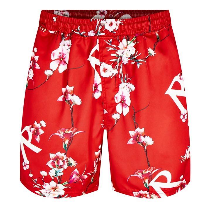 Floral Shorts - Red