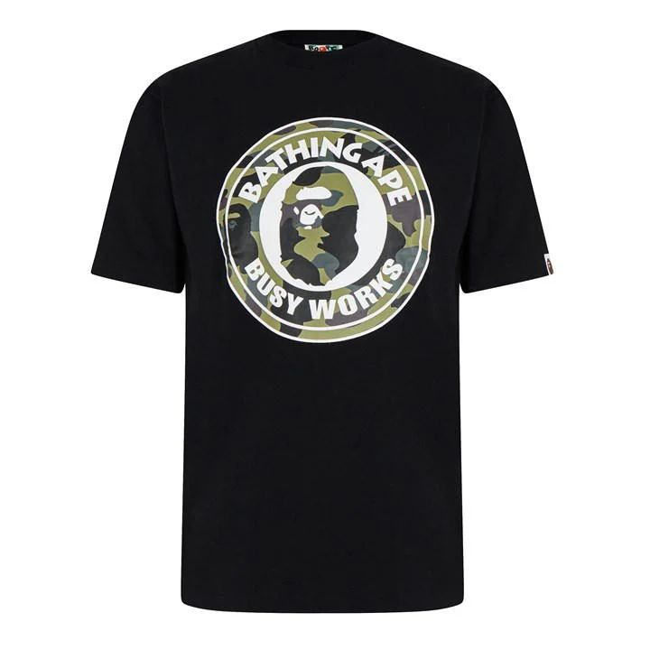 1st Camo Busy Works T-Shirts - Black