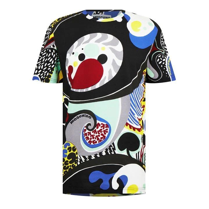 Pyschedelic Print Jersey T Shirt - Multi