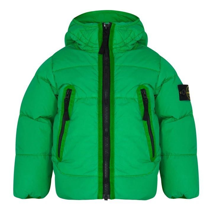 Boy'S Crinkle Reps Down Jacket - Green