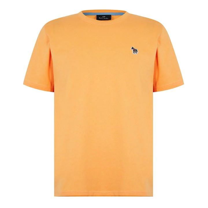 Zebra Crew Neck T-Shirt - Orange