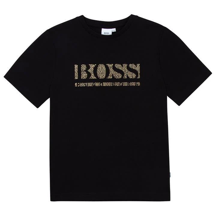 Gold Logo T Shirt - Black