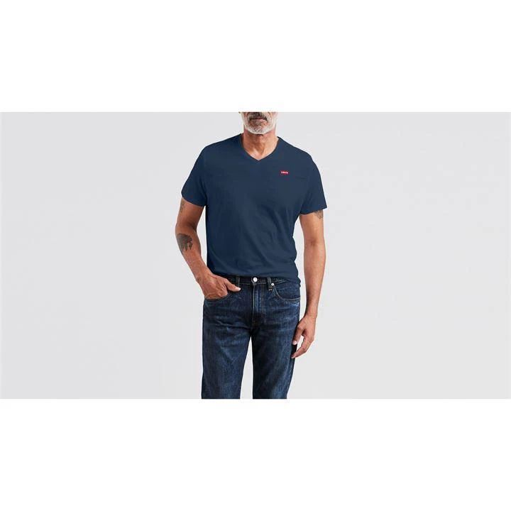 Levis Short Sleeve Organic V Neck T Shirt - Blue