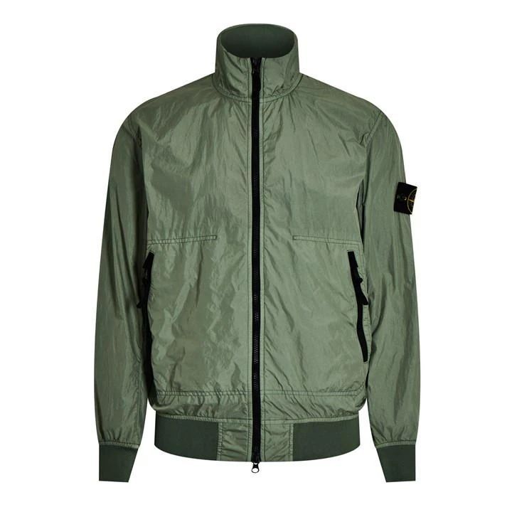 Crinkle Rep Bomber Jacket Midweight - Green