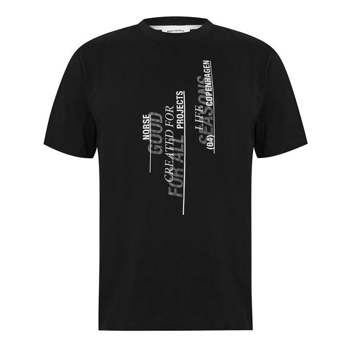 Johannes Vertical Logo T-Shirt - Black