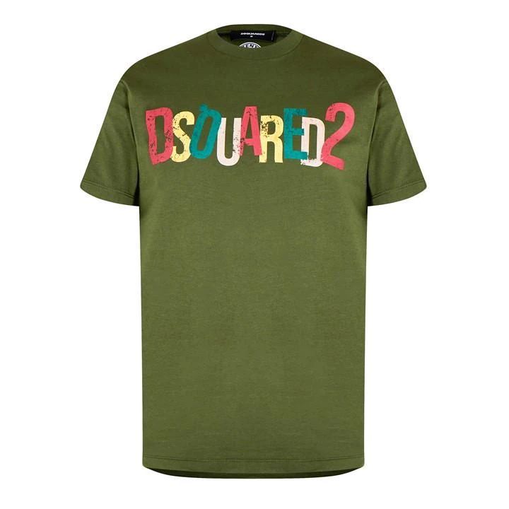 Multi Print T-Shirt - Green