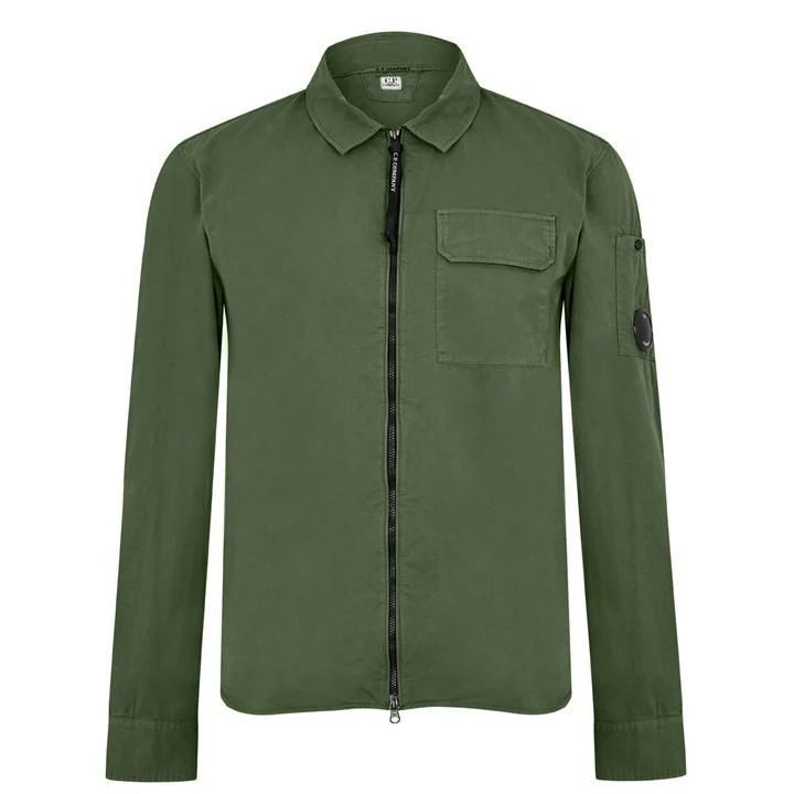 Utillitarian Zipped Overshirt - Green