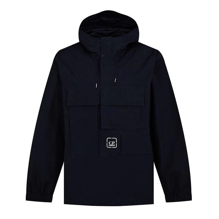 Hooded Overshirt With Drawstring - Blue